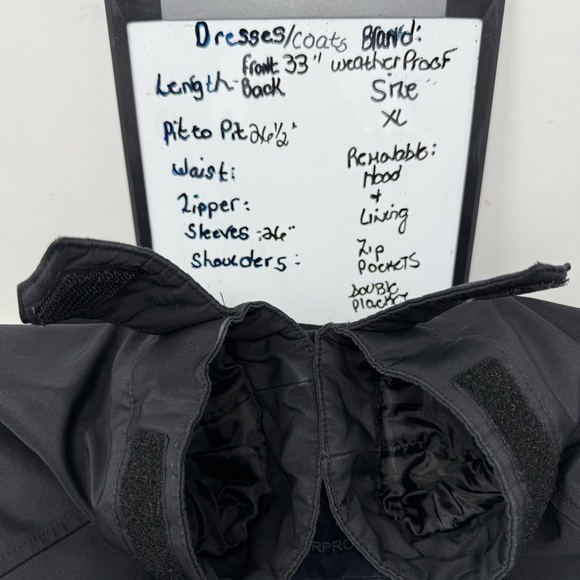 Weatherproof Black All Weather Insulated Winter Coat Size XL Detachable Hood - Picture 6 of 15